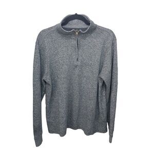 Fourcast Mens Sz L Gray Solid Long Sleeve Sweater